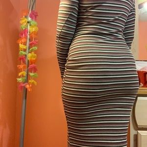 Multi Colored Striped Dress.